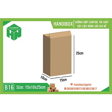 Hộp carton đóng hàng 25x15x10 - BAO BÌ QT.