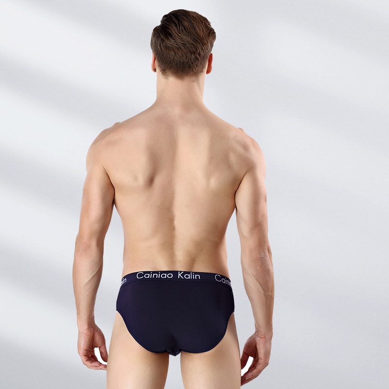 Quần Lót boxer cotton Lưng Vừa Thoáng Khí Màu Sắc Đơn Giản Cho Nam TTL164