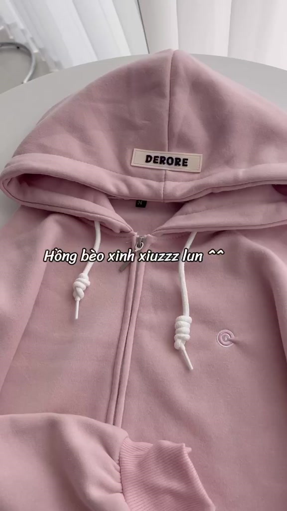 [ẢNH THẬT] Áo Hoodie Zip Khoác Nỉ Thêu C Tag DERORRE Tay Bồng Nhiều Màu Form Rộng Unisex Nam Nữ - Sutis House | BigBuy360 - bigbuy360.vn