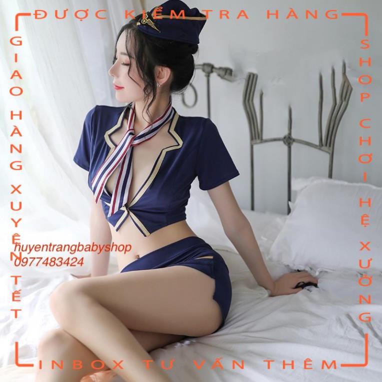 Bộ cosplay sexy nữ phi công trang phục nữ tiếp viên hàng không gợi cảm váy ngủ đầm ngủ sexy CP07  - hot tiktok | WebRaoVat - webraovat.net.vn