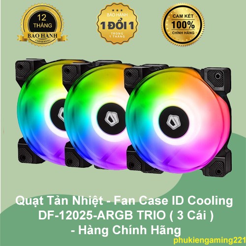 Quạt Tản Nhiệt - Fan Case ID Cooling DF-12025-ARGB TRIO ( 3 Cái ) - Hàng Chính Hãng