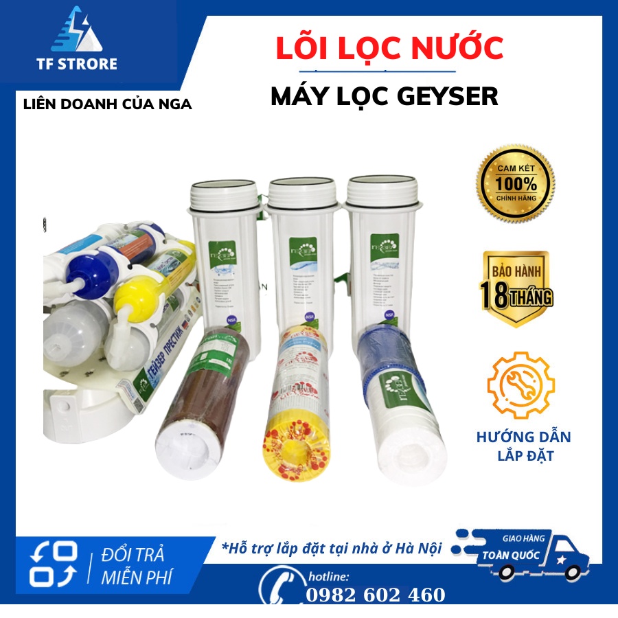 Lõi Lọc 12345678 Máy Lọc Nước Nano Geyser Thế Hệ Mới Nhất - Cam Kết Hàng Chính Hãng