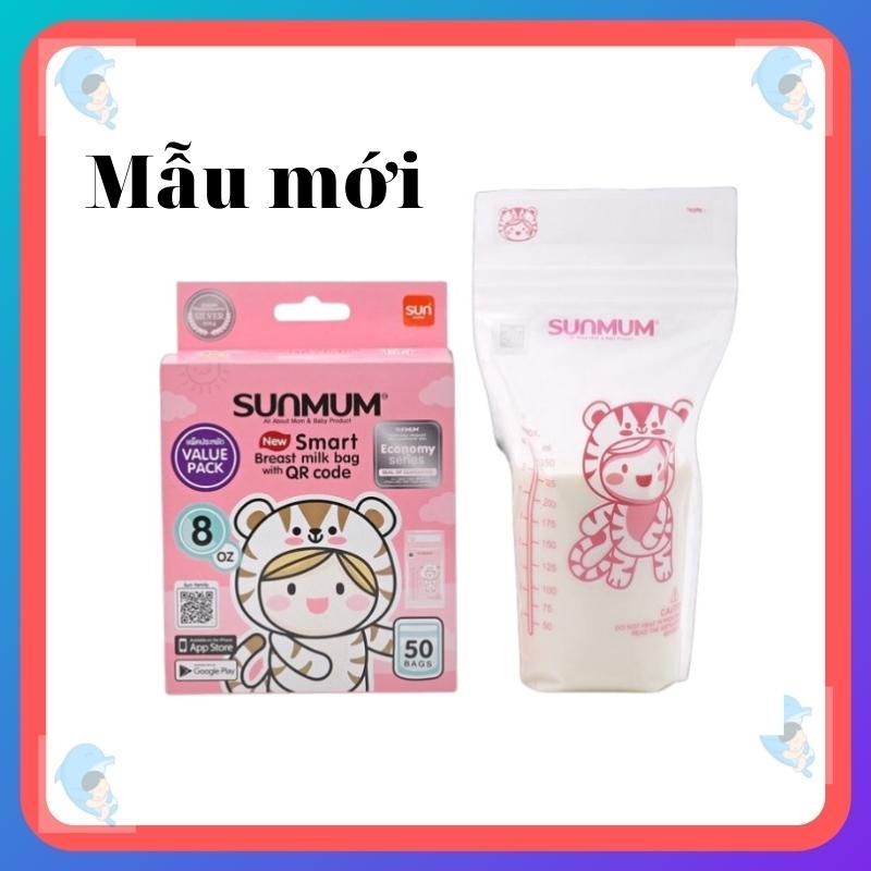Túi Trữ Sữa Sunmum Không Mùi 3 Khóa Zip Chính Hãng Nguyên Tem An Toàn Giúp Bảo Quản Sữa Tốt Hơn