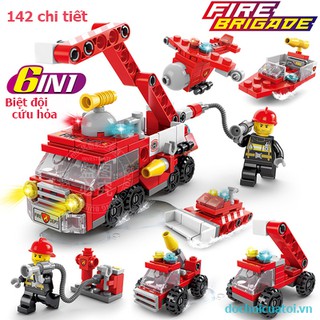 Đồ chơi xếp hình lắp ráp LEGO Đội cứu hỏa thành phố 142 chi tiết - may29th.shop
