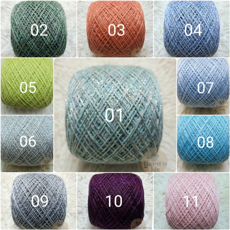 Sợi lace cotton Hàn, 0.6mm, đan móc áo váy