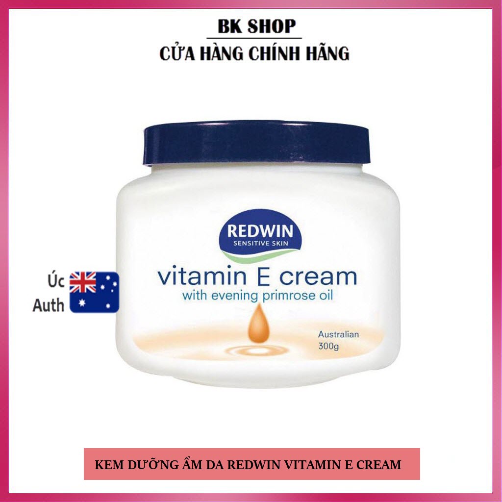 (Auth Úc) Kem dưỡng ẩm da vitamin E Redwin Cream Úc 300g