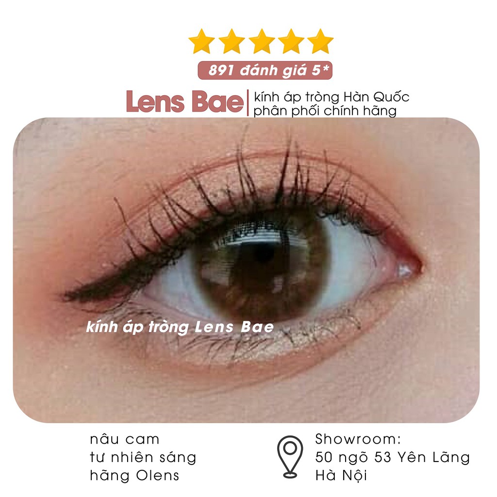 lens mắt cận nâu rêu tây giãn tròng vừa kính áp tròng Hàn Quốc MARRY ME DABAE | hãng Olens  Korea gdia 13mm