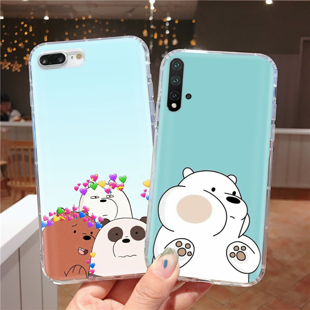 Ốp Điện Thoại Trong Suốt Họa Tiết We Bare Bears Cho Motorola Moto G5 G5S G6 G4 Play Plus At143