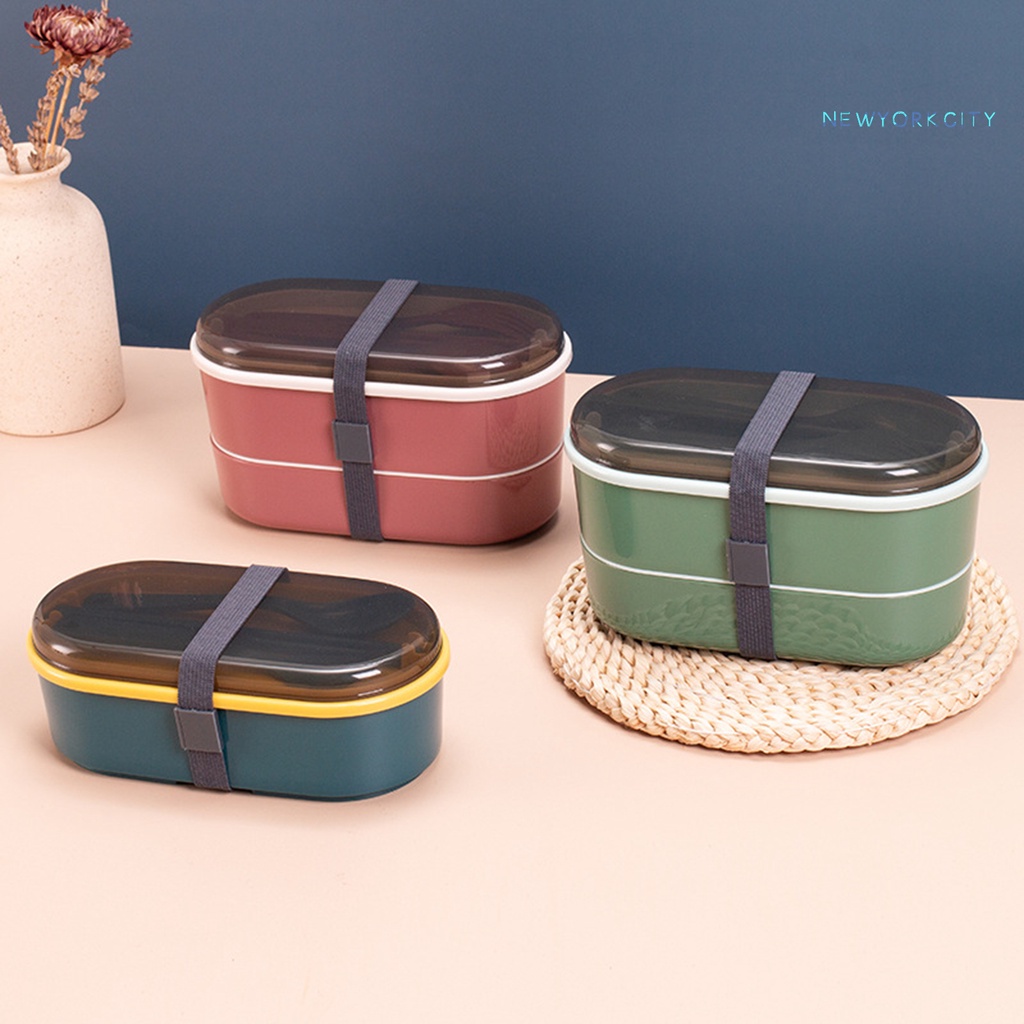 Hộp Đựng Cơm Trưa Hai Tầng Bằng Nhựa Chống Dính Dung Tích 700ml