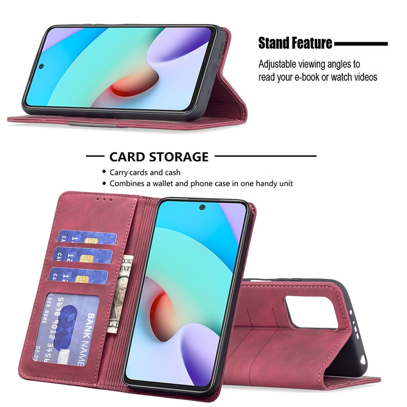 Bao Da Điện Thoại Dạng Ví Sang Trọng Cho Xiaomi Mi 11 Lite Poco X3 Pro Poco M4 Pro 5G Poco X3 Nf Mi 11T Pro Redmi 9A 9C 10A 10C Ốp
