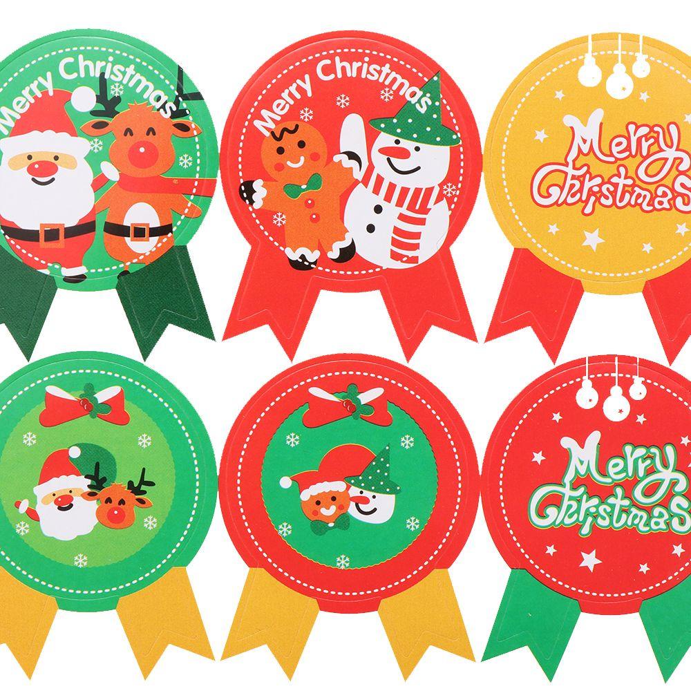 LANSEL Miếng Dán Trang Trí Giáng Sinh Hình Bánh Quy / Ông Già Noel Bằng Giấy DIY