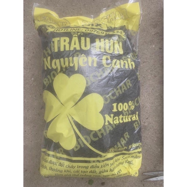 Trấu hun nguyên cánh 10 lít (khoảng 1,1kg)