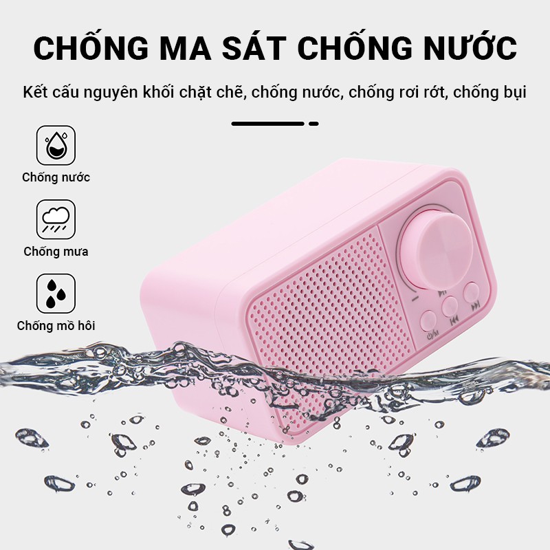 Loa bluetooth nhỏ gọn Cát Thái T-19FM âm bass mạnh mẽ công suất loa 5W, nghe nhạc bằng thẻ nhớ TF, USB, bluetooth 5.2