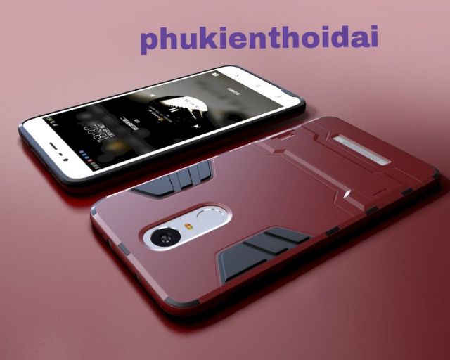 Ốp lưng Redmi Note 4 / 4x / Note 12 Turbo chống sốc Iron Man Iring giá đỡ xem phim cao cấp