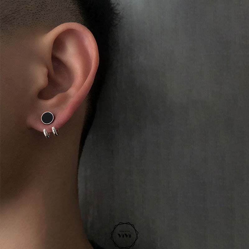 Bông tai bạc nam cá tính M-Dragon– khuyên tai ViVi_Gift