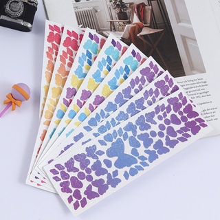 Miếng Dán Trang Trí Album Ảnh Polaroid Chống Thấm Nước Màu Sắc Cầu Vồng Laser Phong Cách Hàn Quốc