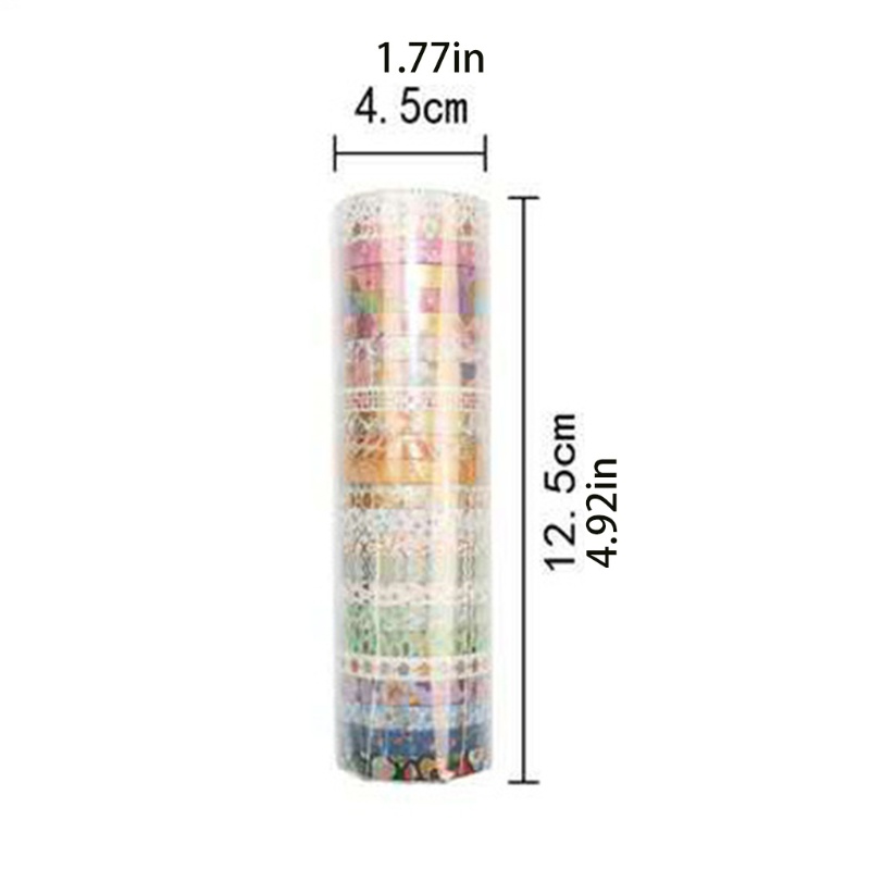 Bộ 24 Cuộn Băng Keo Dán Trang Trí Sổ Tay / Nhật Ký Bằng Lá Vàng