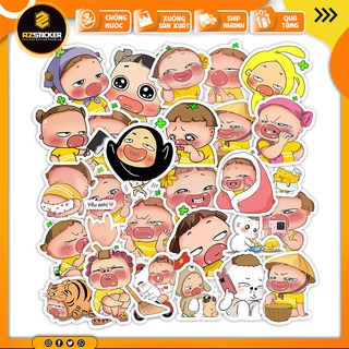 Sticker Quỳnh Aka dán nón bảo hiểm - Nhãn dán laptop cắt sẵn chất liệu PVC co dán chống thấm nước