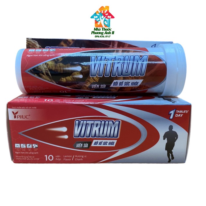 🥃Viên sủi Vitrum bổ sung Đông trùng hạ thảo🥃