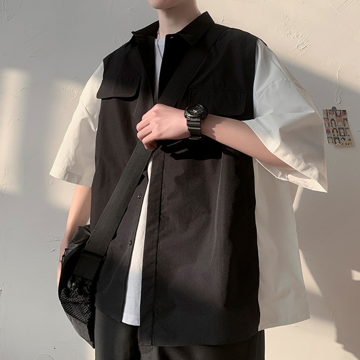 Áo sơ mi ngắn tay thời trang hàn quốc dành cho nam