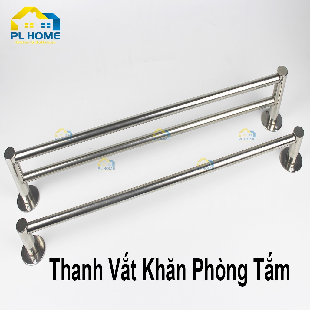 Thanh vắt khăn phòng tắm 100% Inox giá rẻ, tặng keo dán inox không cần khoan tường