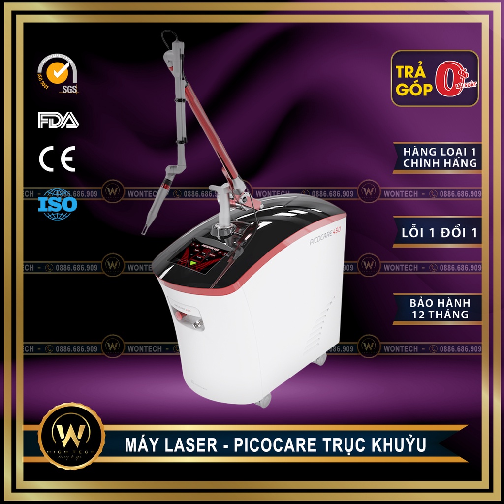 [WONTECH - NOW SHIP] Máy Laser Trục Khuỷu Yag Q-Switch Picocare - Siêu Phẩm Trị Nám, Tàn Nhang.