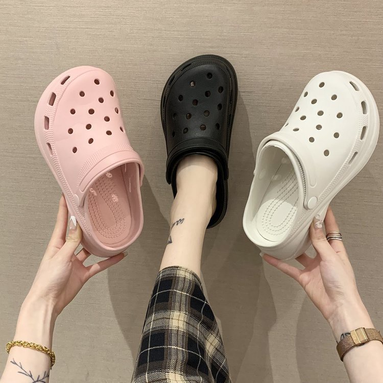 Giày Đi Biển Mùa Hè Năm 2021 Đế Dày Có Lỗ Xỏ Ngón Tăng Chiều Cao ISS731 Cho Nữ