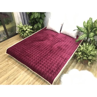 Thảm lông cừu trải giường mẫu trơn 2m*2m2