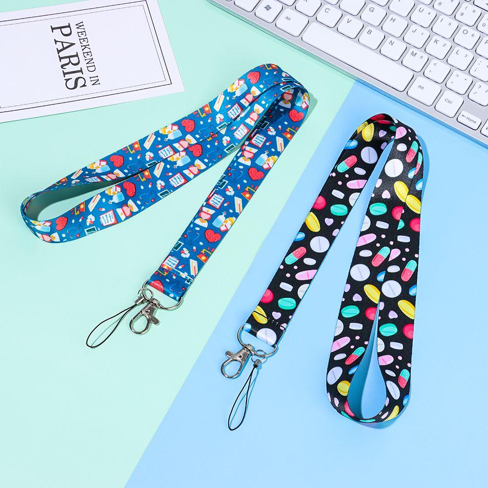 MAYSHOW Multi-function Nurse Lanyards Neck Straps Badge Holder Doctors ID Card Lanyards Key Ring Key Chain Accessories Cover Pass Mobile Phone Lanyards