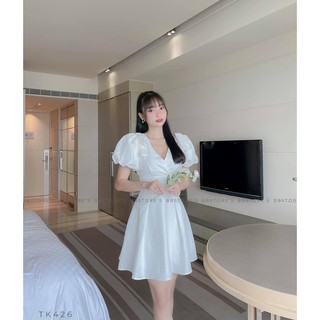 Đầm xoè đắp chéo densii - tk426