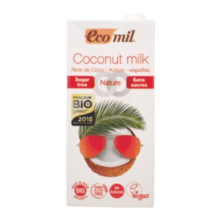 Sữa dừa không đường hữu cơ Ecomil 1L