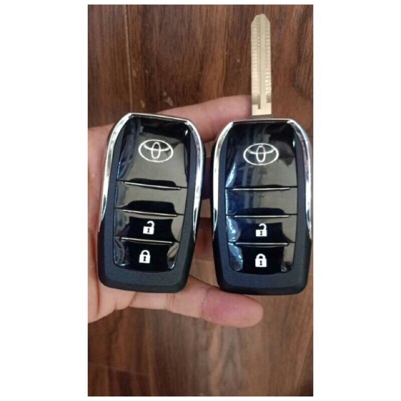 Vỏ chìa khoá độ gập TOYOTA VIOS ( 2 nút ) 2015 - 2020 Camry , vios , Innova , Yaris , Corolla , Altis