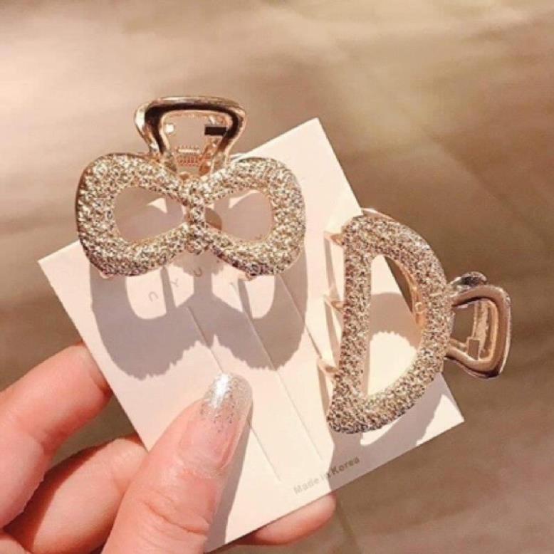 Sét 5 kẹp tóc đá nhũ hàn quốc - LADY