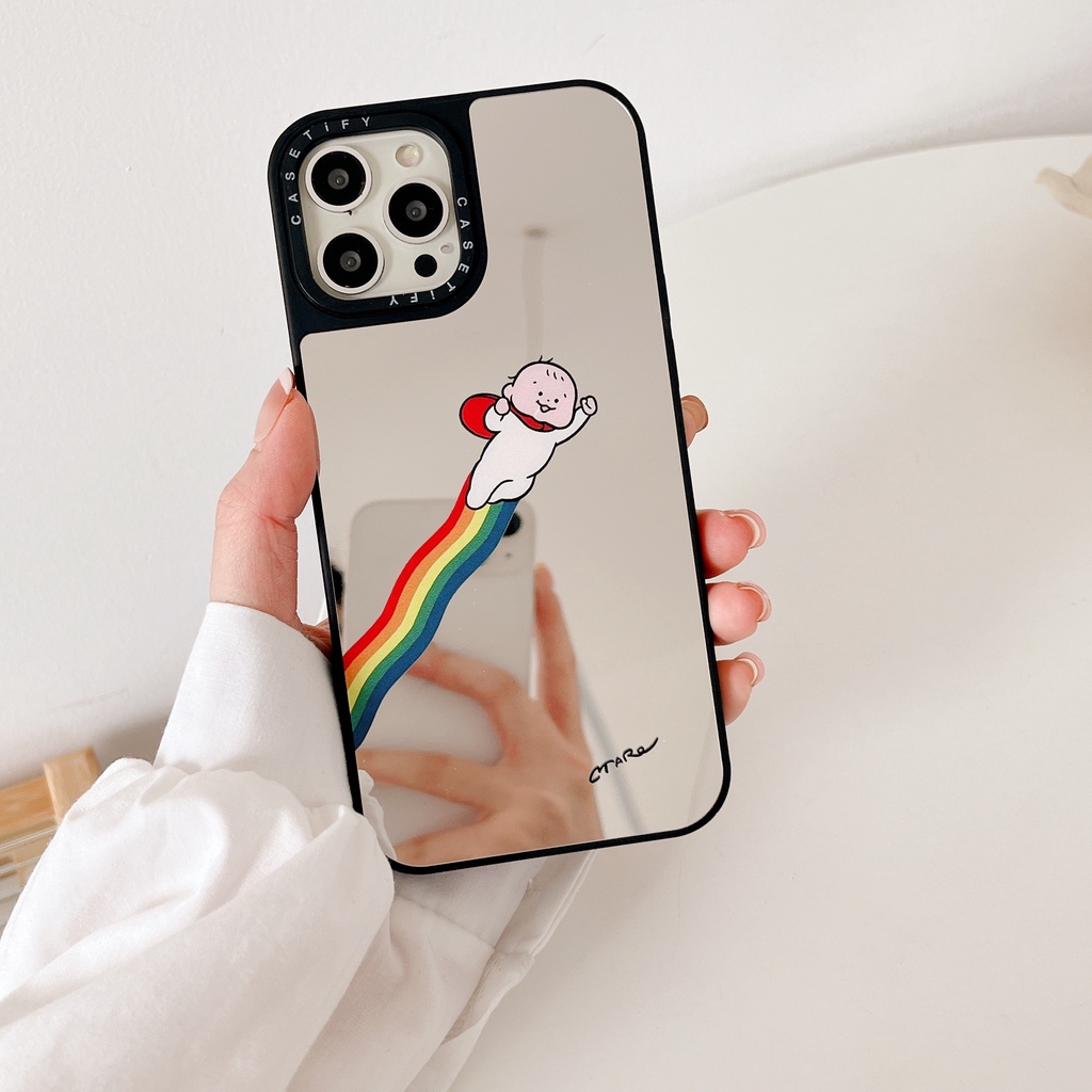 Ốp Lưng Chống Sốc Hình Người Ngoài Hành Tinh Cho iPhone 14 / 13 / 12 / 11 / X / 8 / 7P
