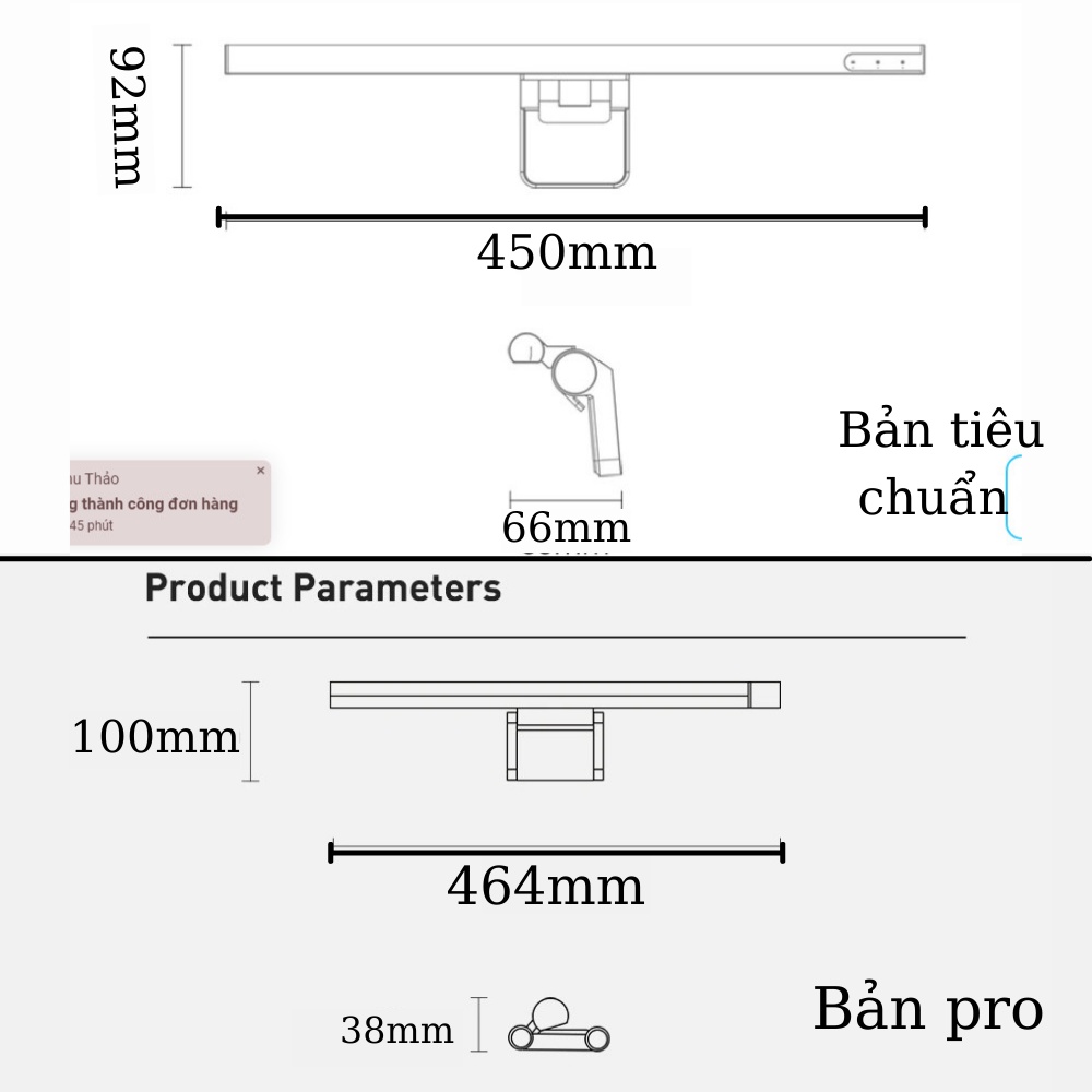 Đèn treo màn hình Baseus i-work PRO/ YOUTH DGIWK-P01  Chống Cận , Chống Mỏi mắt