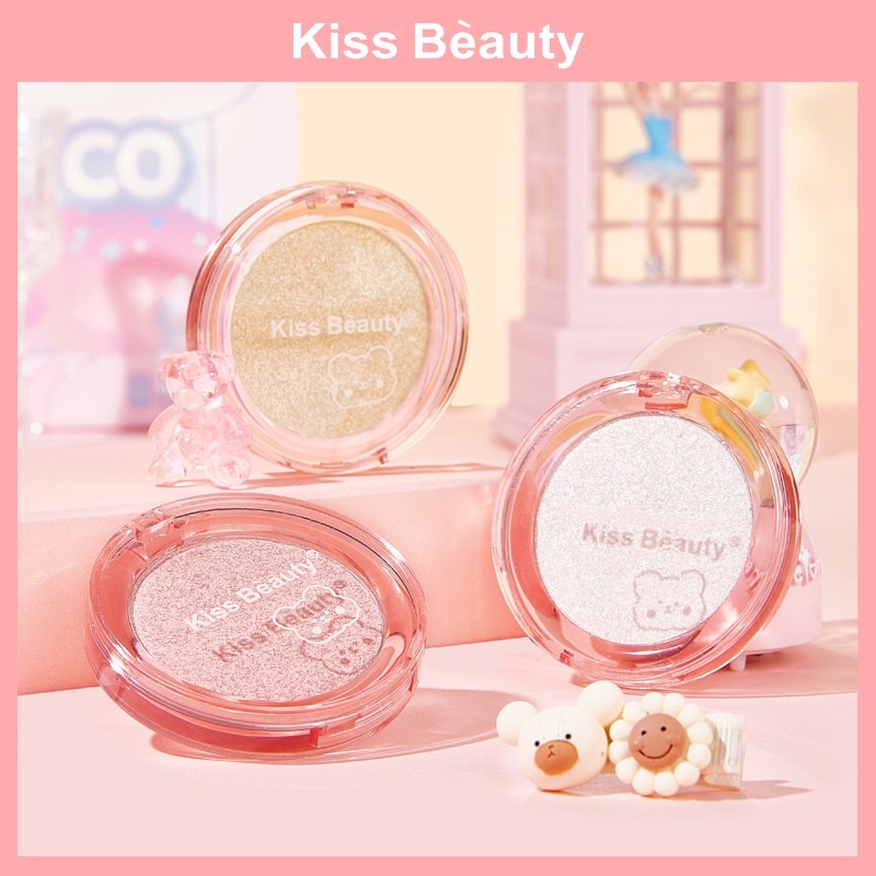 Phấn nhũ highlight lâu trôi phấn bắt sáng lấp lánh KISS BEAUTY chống thấm nước nội địa Trung hot Tiktok Douyin