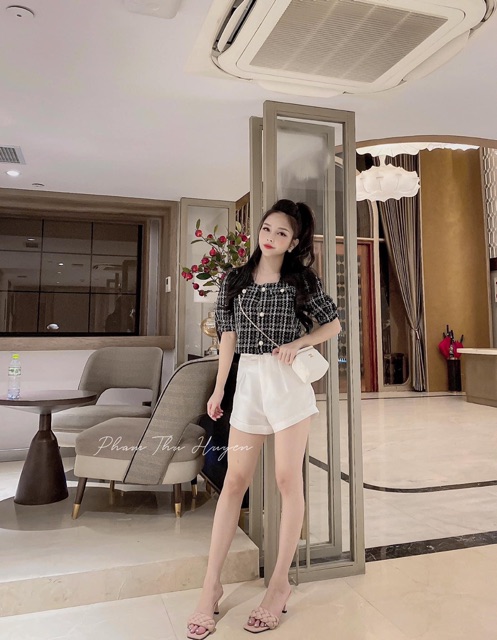 Set áo dạ mix quân sôc sang chảnh