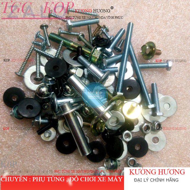 Trọn bộ ốc áo xe DREAM/ ốc xe DREAM fun bộ nhựa