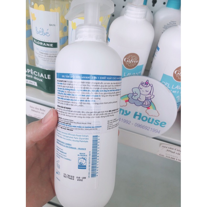 Sữa Tắm Gội Gifrer 2in1 Chiết xuất Hoa Cúc 500ml