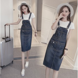 Đầm yếm jeans phong cách Hàn Quốc size S-5XL