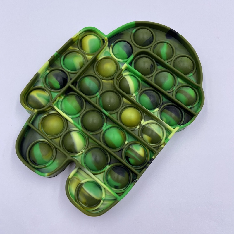 1 / 2 Đồ Chơi Con Quay Bằng Silicone Màu Xanh Lá Cây