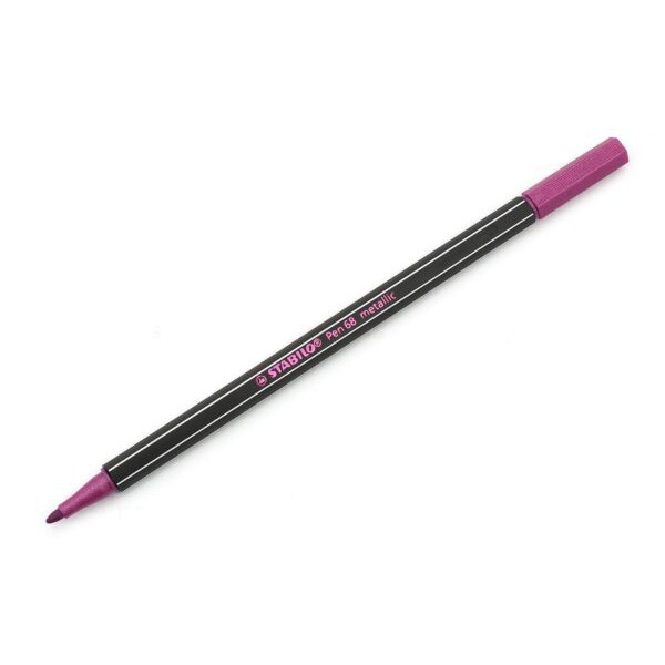 Bút lông nhũ Stabilo Pen 68 Metallic Marker – 1.4 mm – Màu hồng nhũ (Rose)