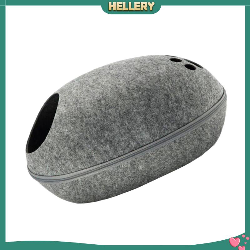 Lều Ngủ Bằng Nỉ Tự Nhiên Có Khóa Kéo Cho Mèo