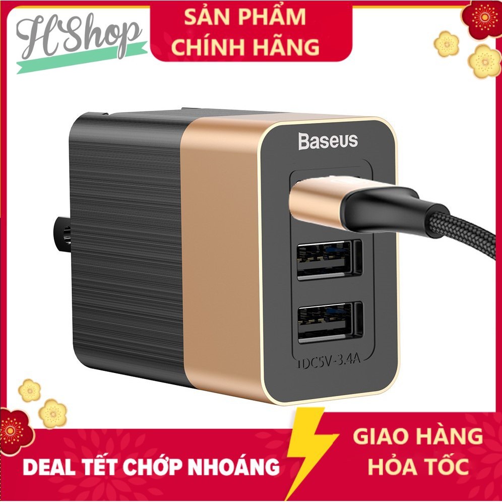 Bộ sạc đa năng Baseus Duke 3USB Smart Fast Charger ( 3.4A, 3 in 1 , Aluminum alloy + PC )