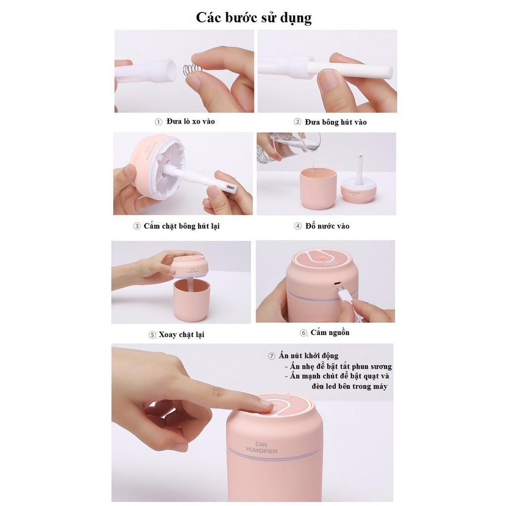Máy phun sương tạo ẩm mini đa năng tích hợp quạt và đèn 3in1 ( SỬ DỤNG TRÊN Ô TÔ HOẶC TRONG GIA ĐÌNH )