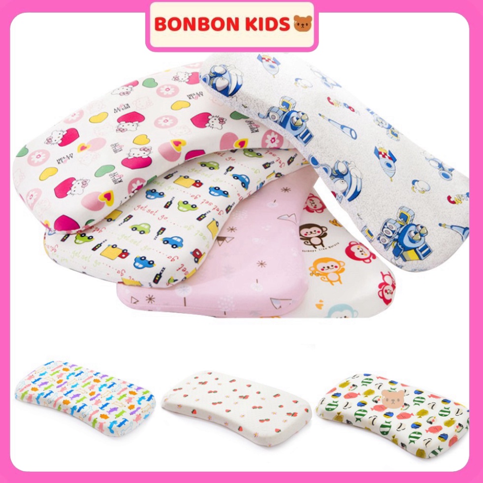 Gối cao su non lõm giữa Loại To - chống bẹp đầu cho bé BONBON KIDS