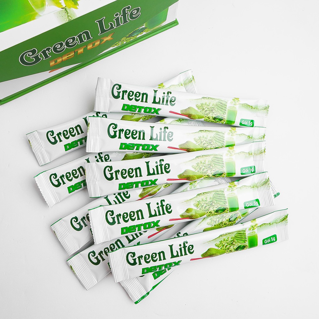 Bột Cần Tây Green Life Detox - Diệp lục - Tảo Xoắn - Cần Tây gói 5g