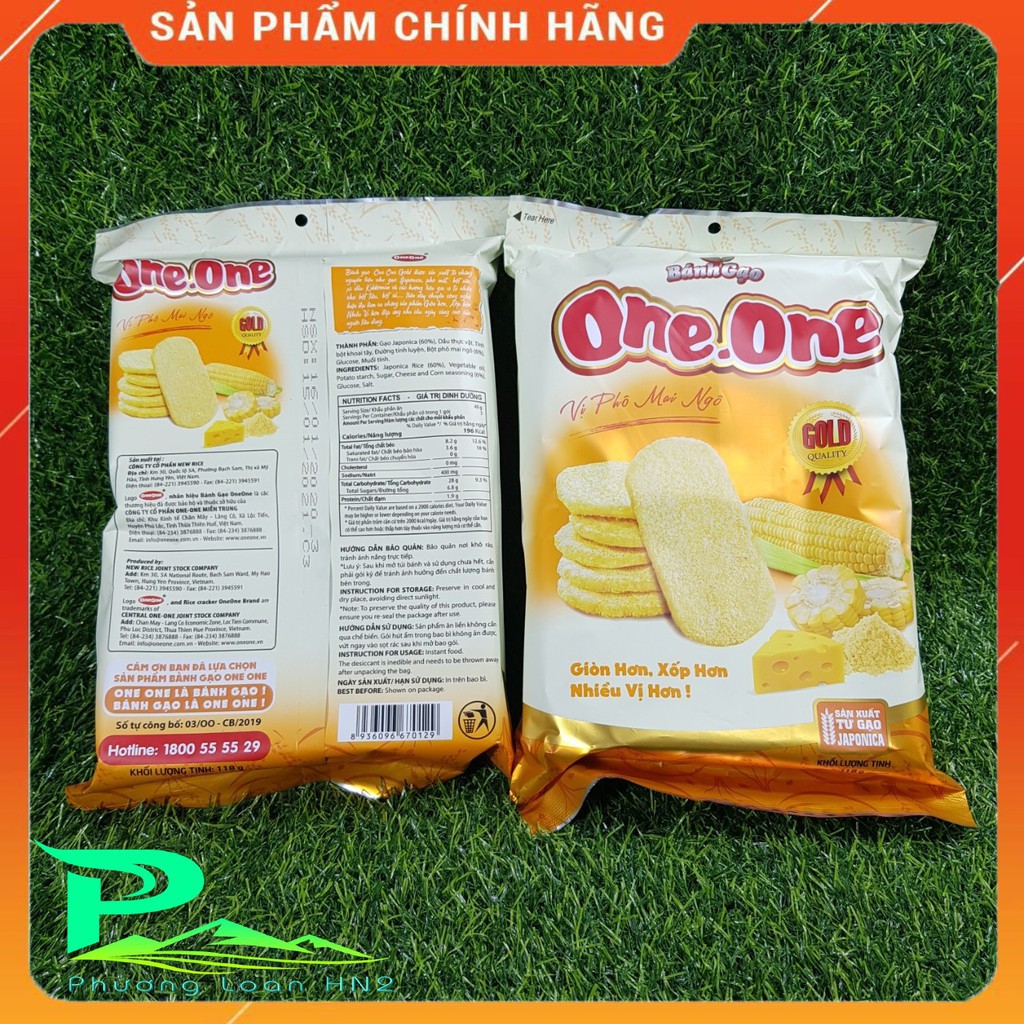 Bánh gạo One One vị phô mai ngô - gói 118g | BigBuy360 - bigbuy360.vn