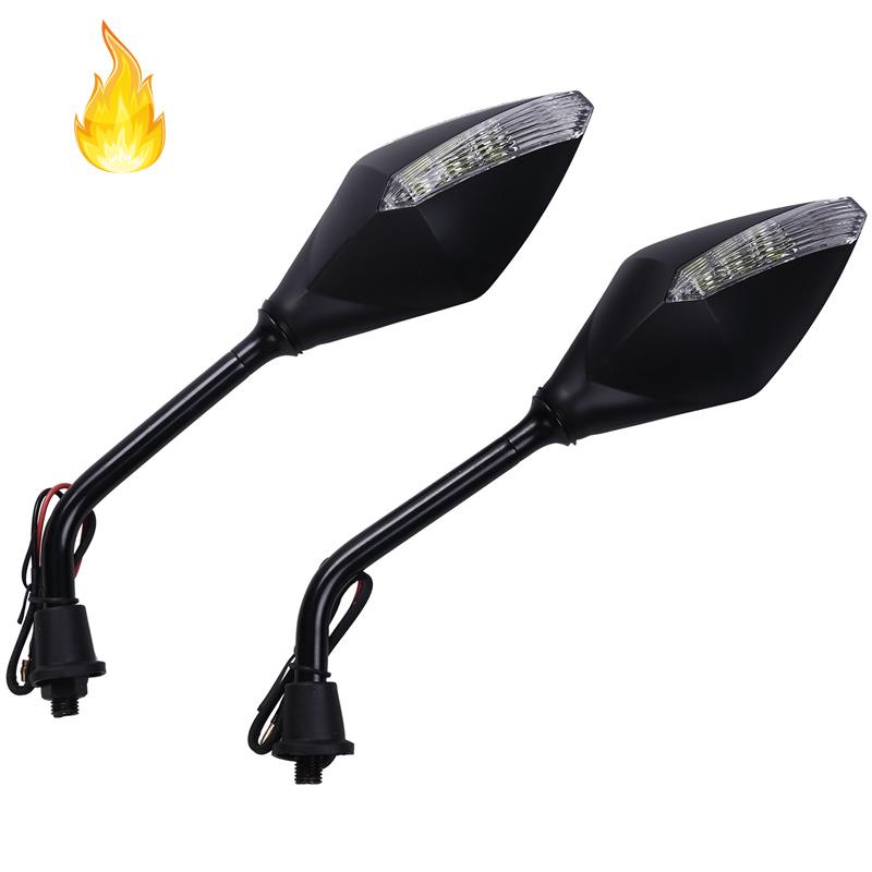 1 Cặp Gương Chiếu Hậu Có Đèn Led Tín Hiệu Xi Nhan 5 Màu Cho Xe Máy
