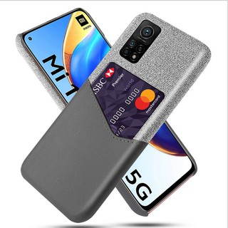 Ốp Điện Thoại Cứng Mặt Vải Có Ngăn Đựng Thẻ Cho Xiaomi Mi 10t Pro 5g